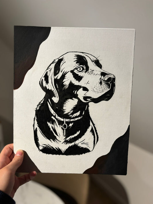WITHOUT CORNERS | Custom Dog or Animal Portrait | 24x30cm