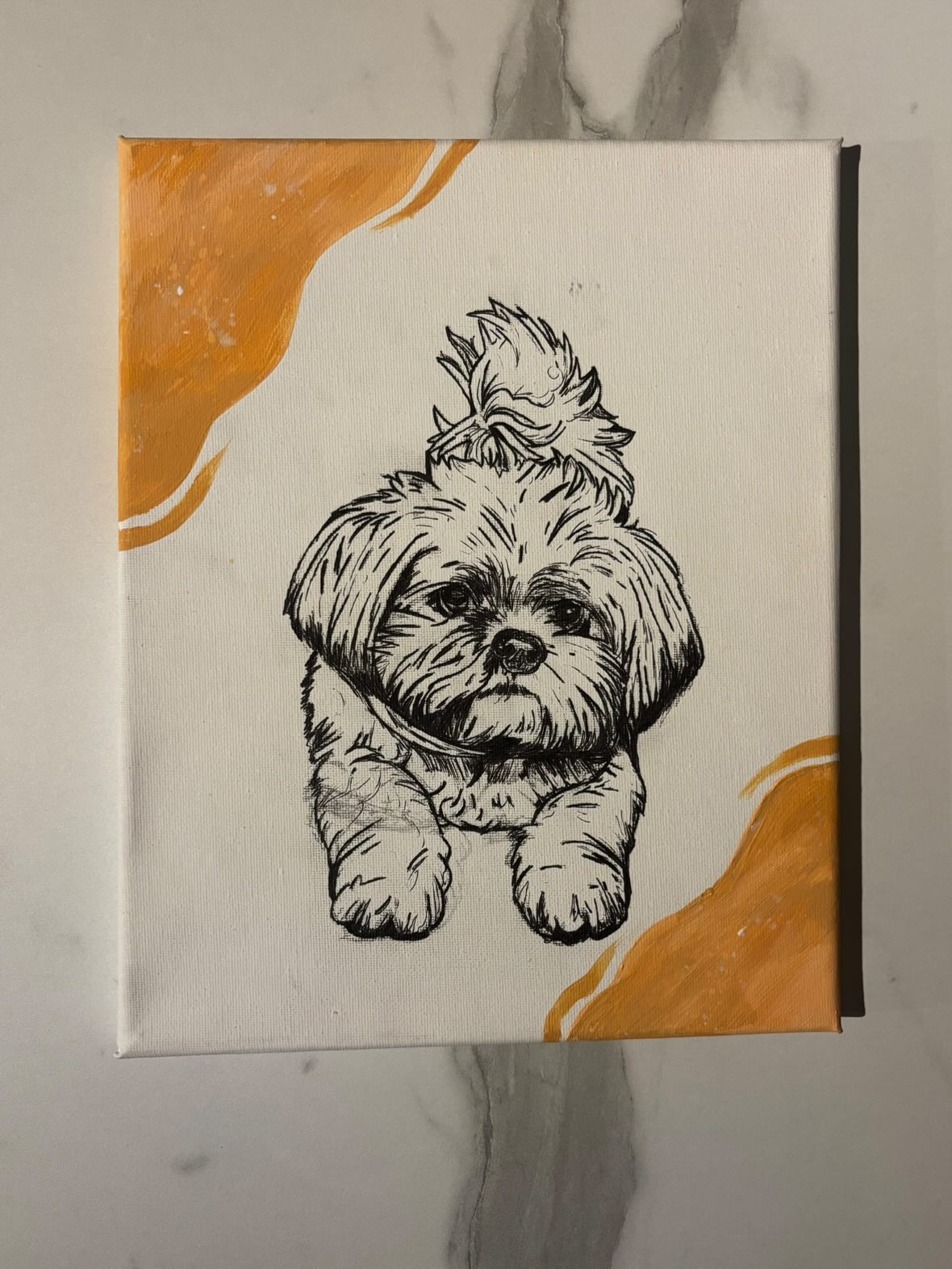 WITH CORNER | Custom Dog or Animal Portrait | 24x30cm